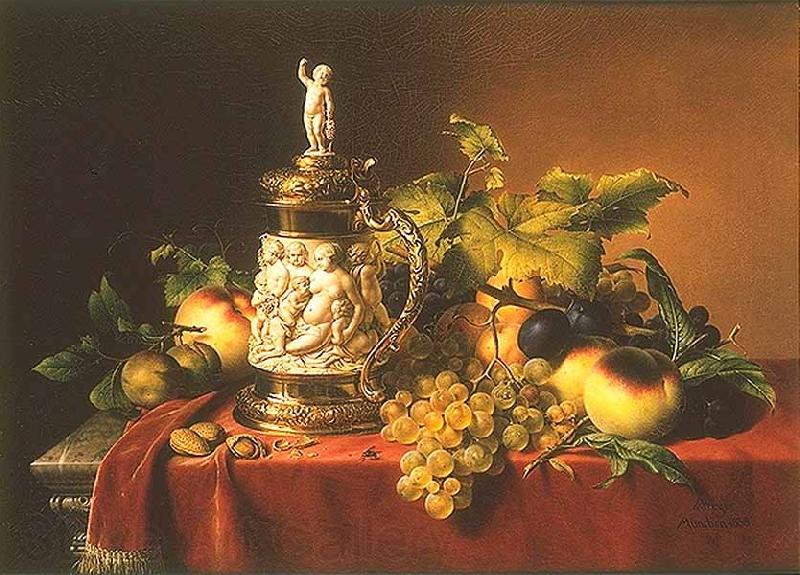Johann Wilhelm Preyer Dessertfruchte mit Elfenbeinhumpen Spain oil painting art
